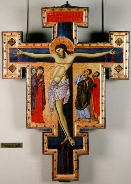 The Crucifixion, c.1270-80 (tempera på panel) av Master of San Francesco
