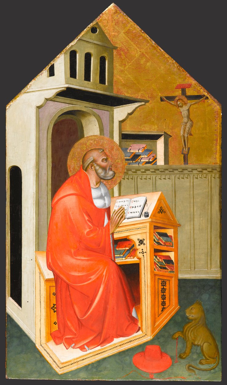 S:t Hieronymus i hans studie, ca 1390-1400 av Master of San Jacopo a Mucciana