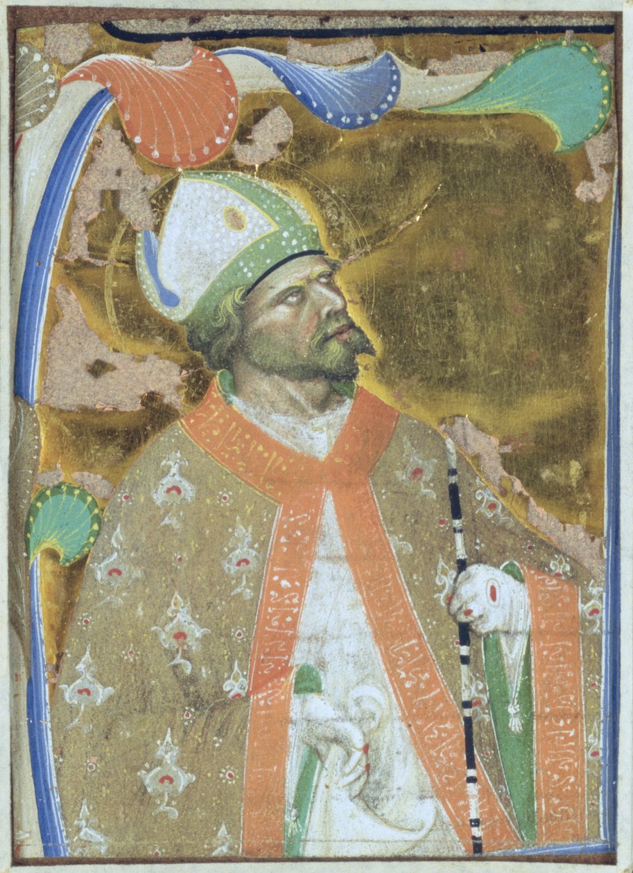 En helig biskop av Master of San Michele of Murano