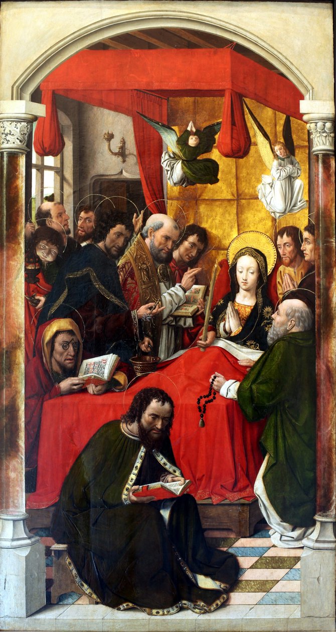 Death of the Virgin av Master of Santa Clara de Palencia