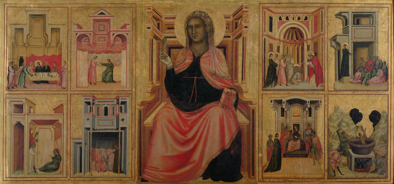 Den heliga Cecilia och scener ur hennes liv, ca 1304 (tempera på panel) av Master of St. Cecilia