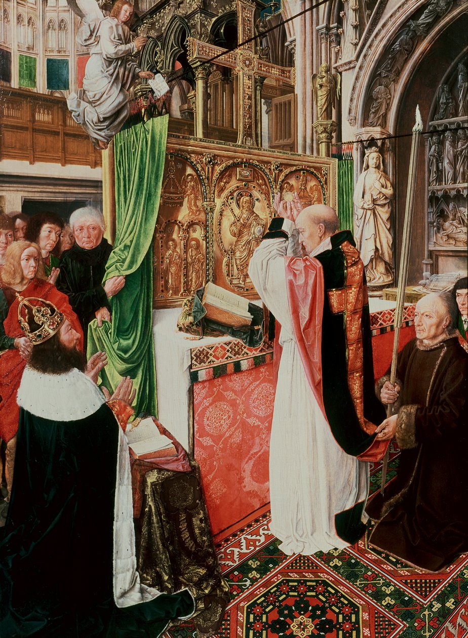 The Mess of St. Giles, c.1500 (olja och äggtempera på ek) av Master of St. Giles