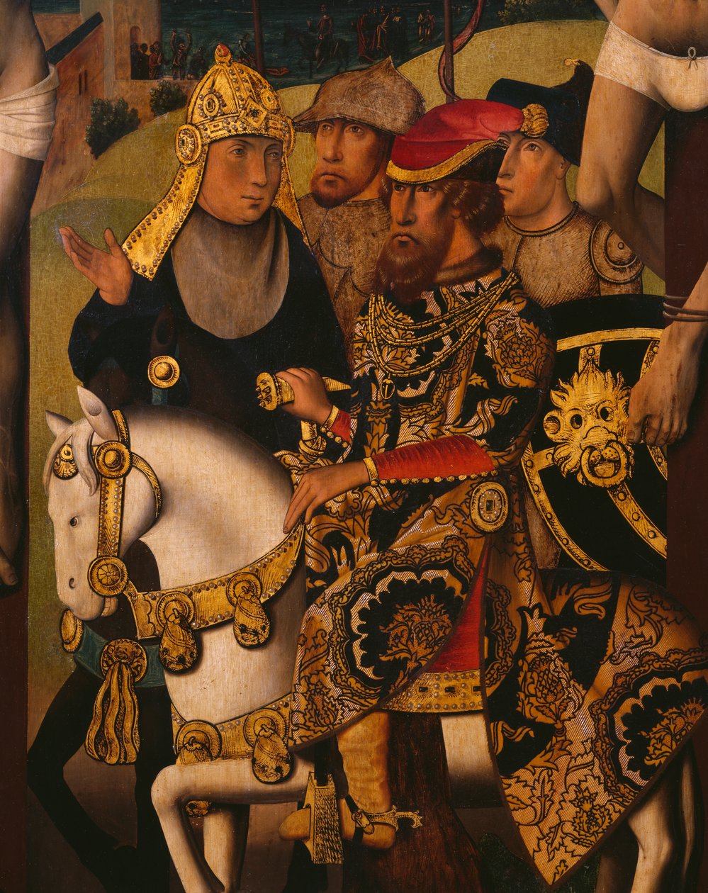 Passionstriptyk, korsfästelse, centralpanel, detalj (se även 345855) av Master of St. Godelieve Legend