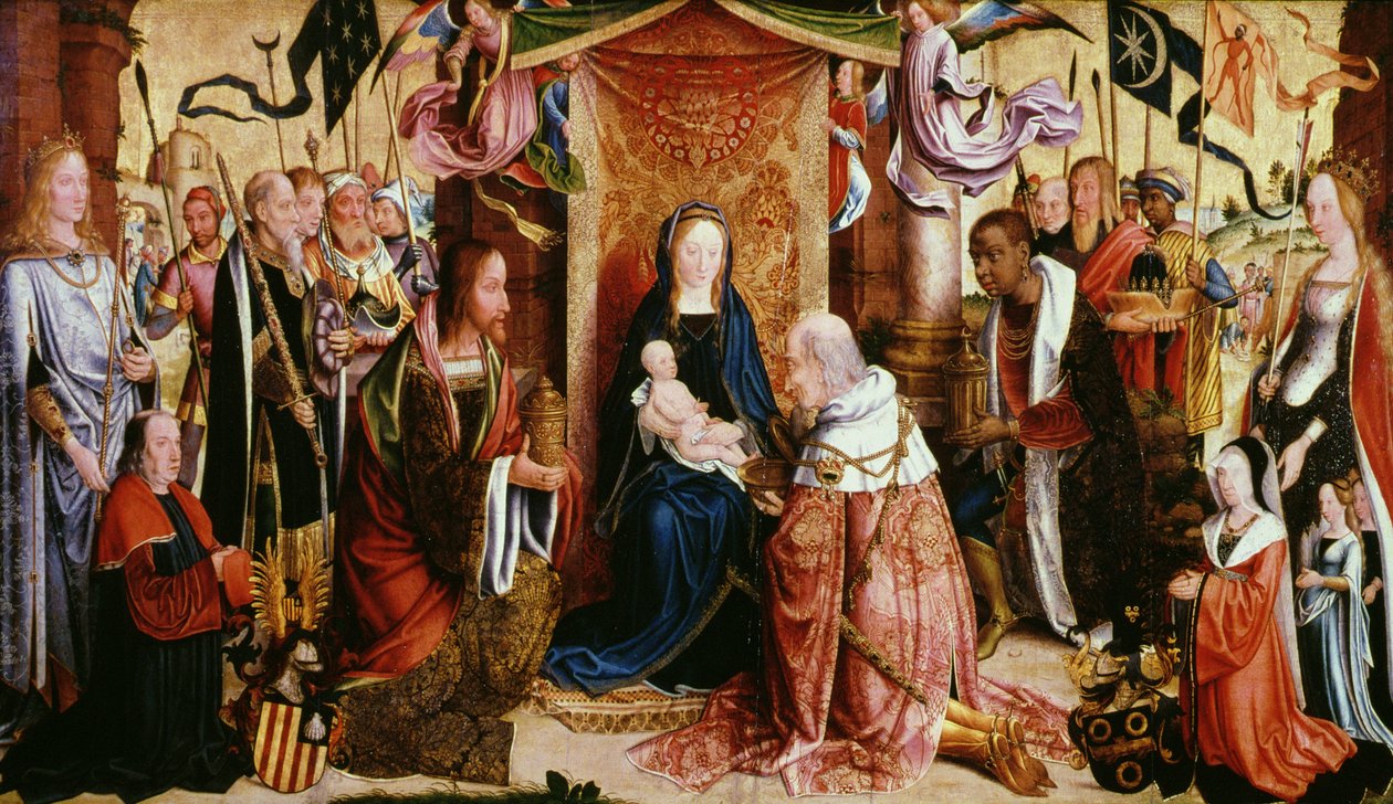 Tillbedjan av kungarna av Master of St. Severin