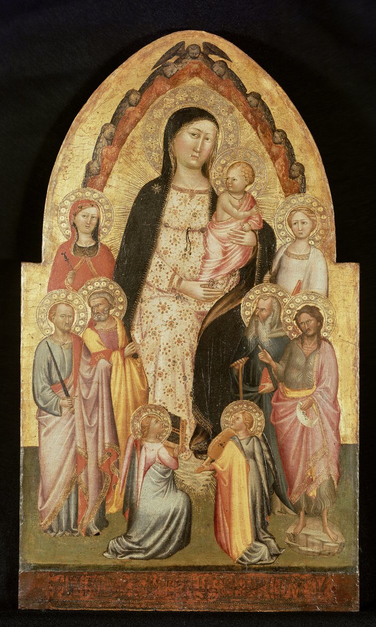 Madonna och Child Enthroned av Master of St. Verdiana