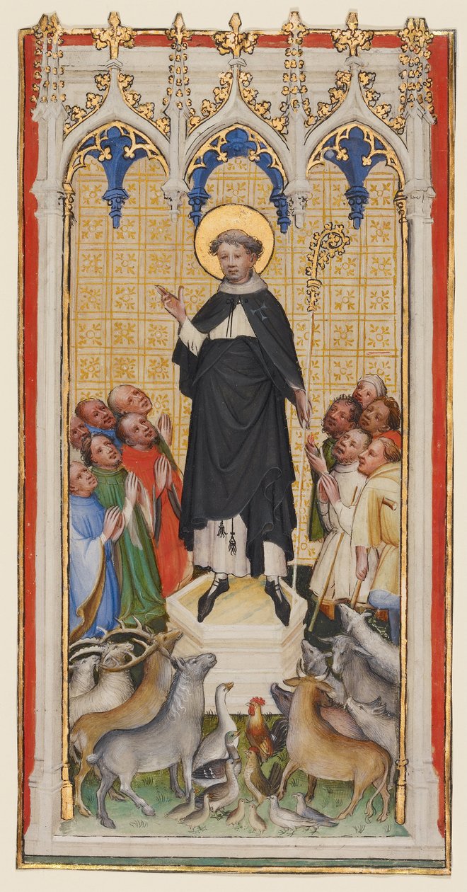 Saint Anthony Abbot välsignar djuren, de fattiga och de sjuka av Master of St. Veronica