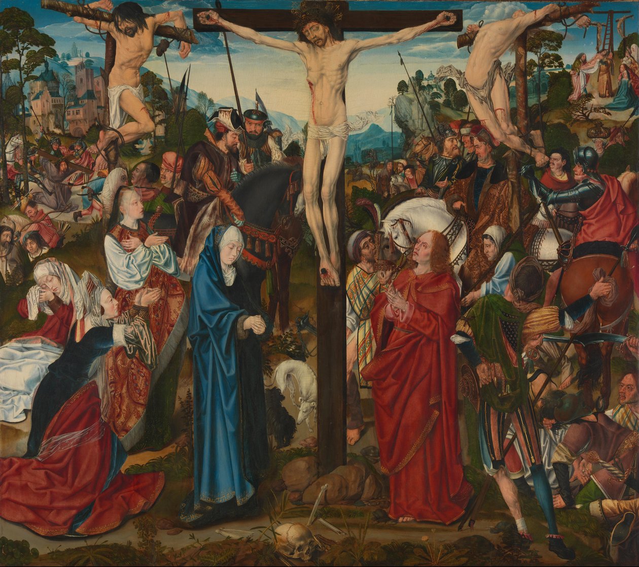 Crucifixion av Master of the Aachen Altar de l