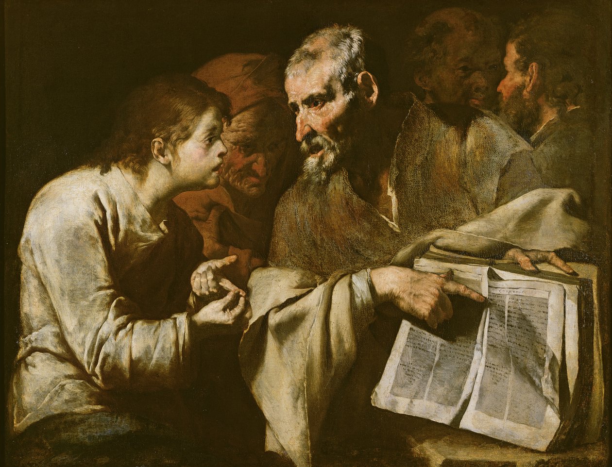 Kristus disputerar med läkarna av Master of the Annunciation to the Shepherds