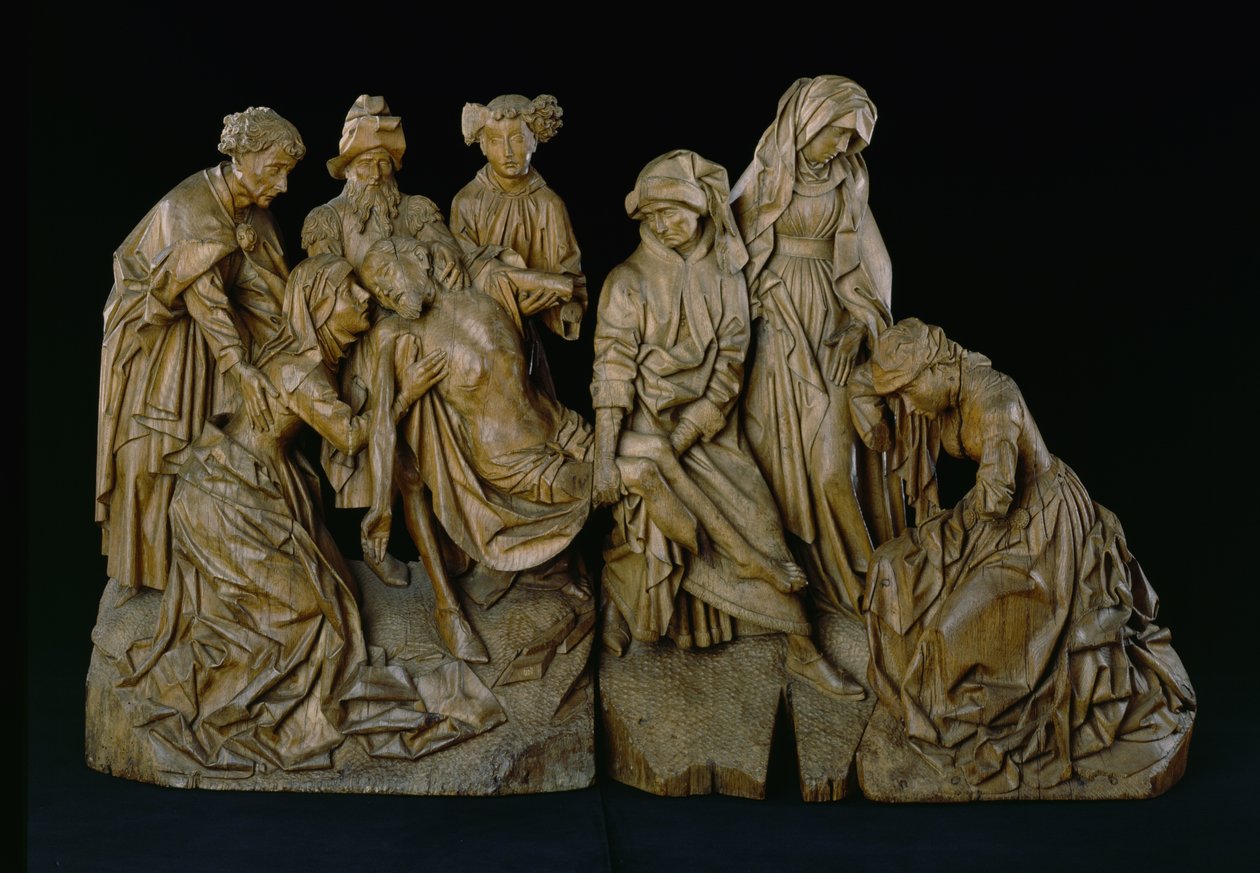 The Lamentation, 1460 (ek med spår av polykromi) av Master of the Arenberg Lamentation Master of the Arenberg Lamentation