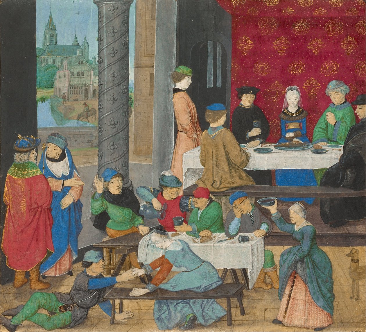 Den tempererade och den intempererade av Master of the Dresden Prayer Book