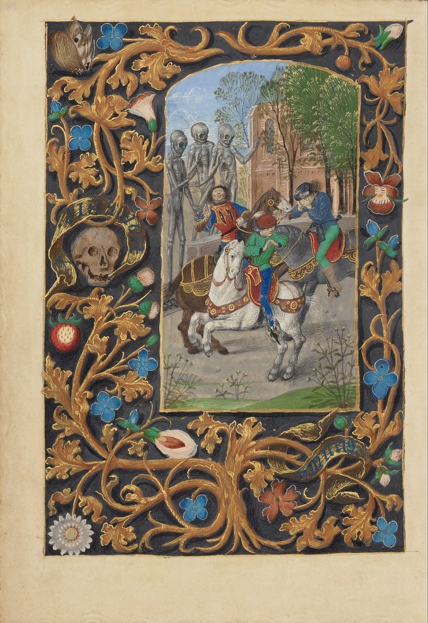 De tre levande och de tre döda av Master of the Dresden Prayer Book