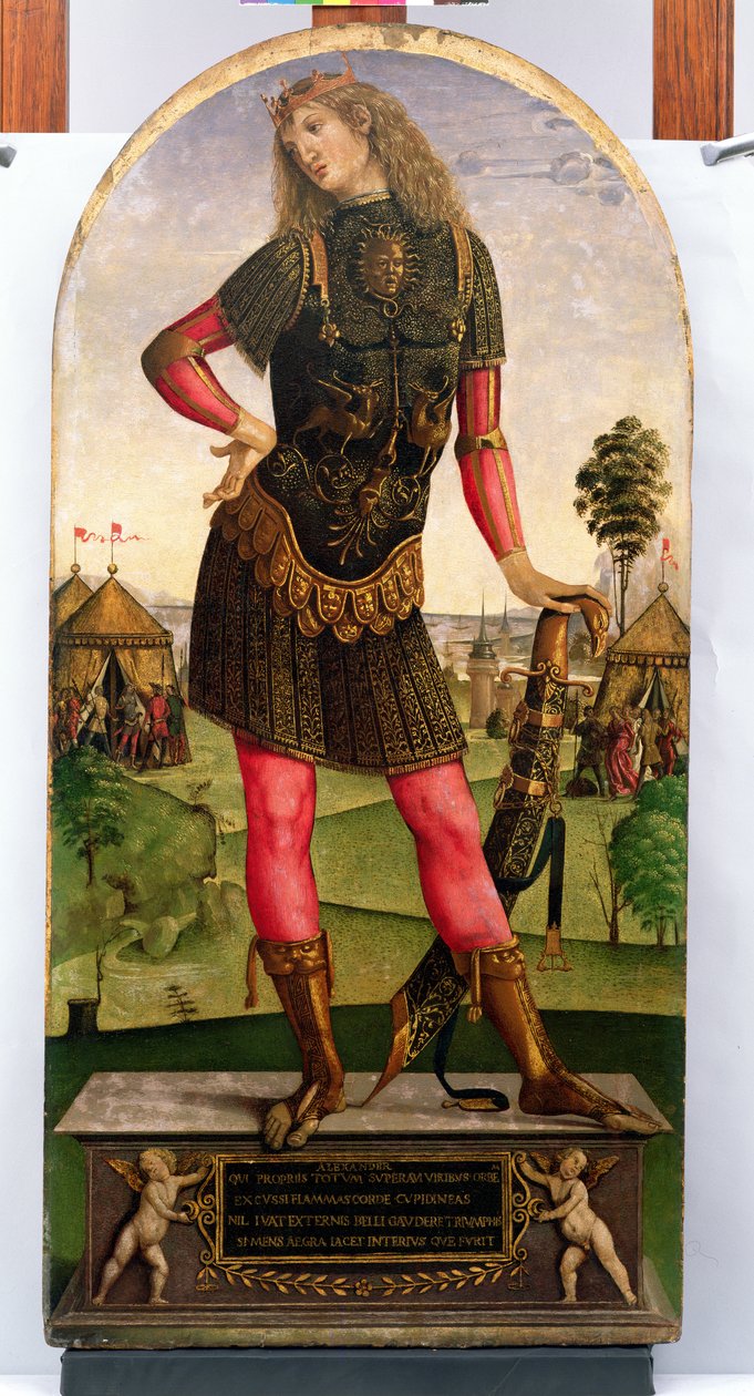 Alexander den store (356-323 f.Kr.) (tempera på panel) av Master of Griselda