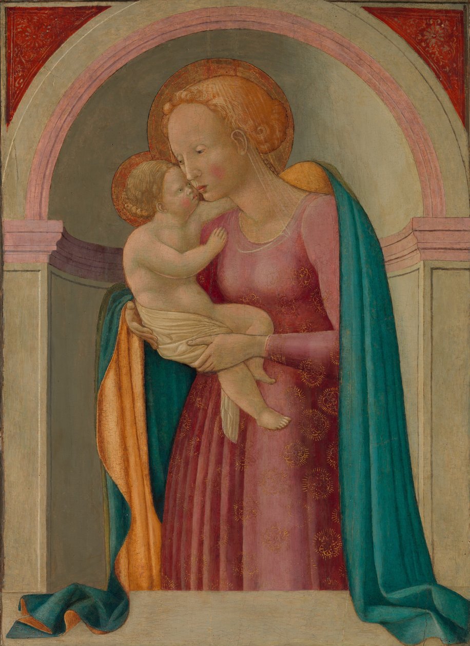 Madonnan och barnet (tempera och guld på trä) av Master of the Lanckoronski Annunciation Master of the Lanckoronski Annunciation