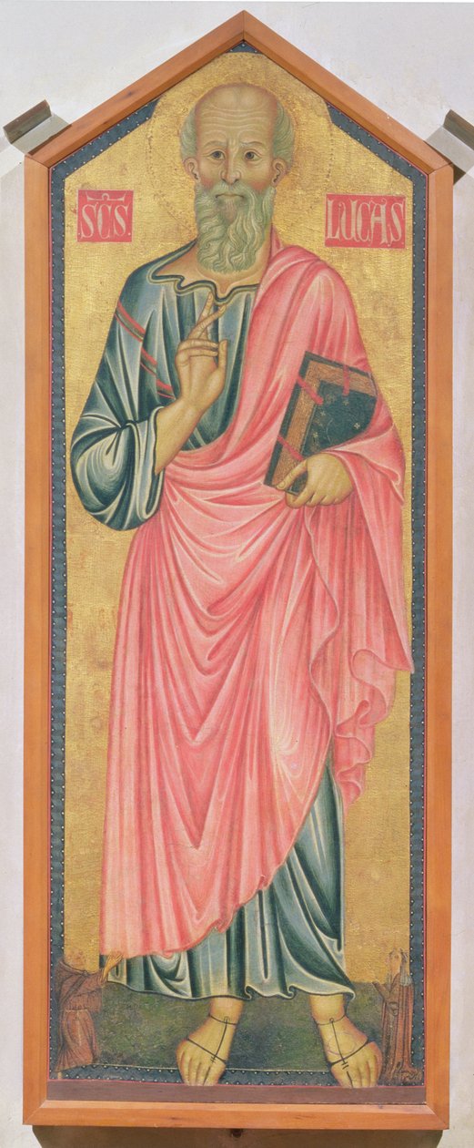 Den helige Lukas evangelisten (tempera på panel) av Master of the Magdalen