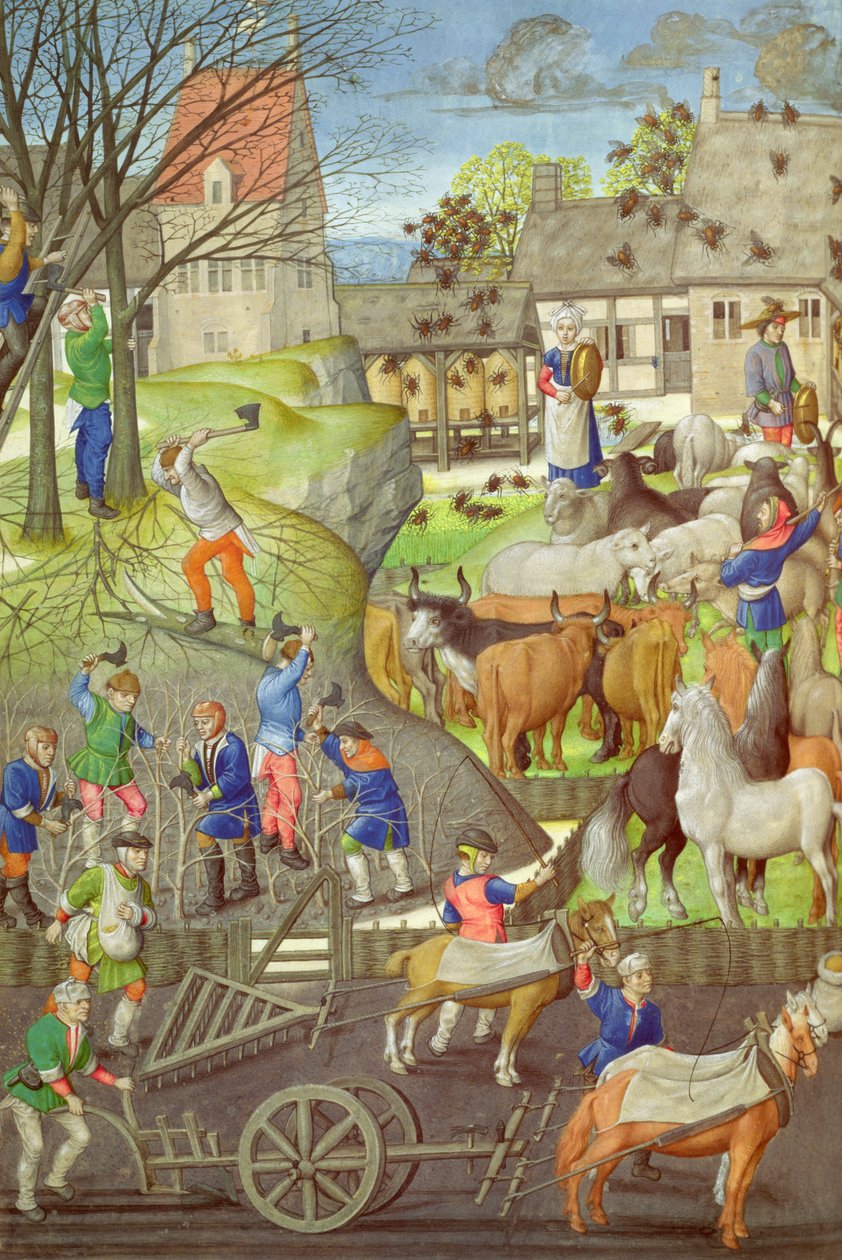 Ms 311,fol.41v Illustration till Georgikerna av Vergilius, ca 1500 av Master of the Prayer Books