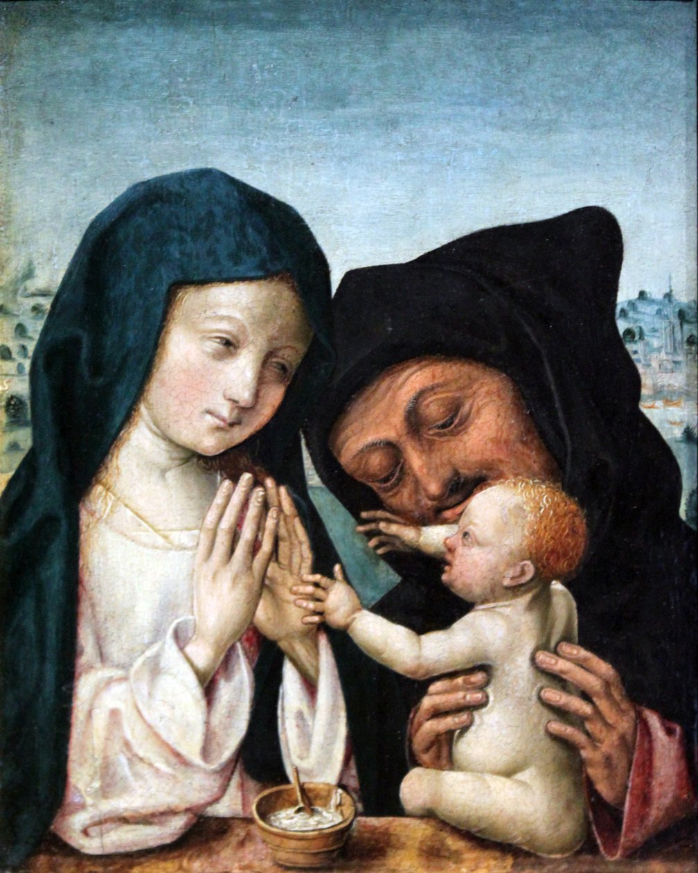Den heliga familjen av Master of the Saint Bartholomew Altarpiece