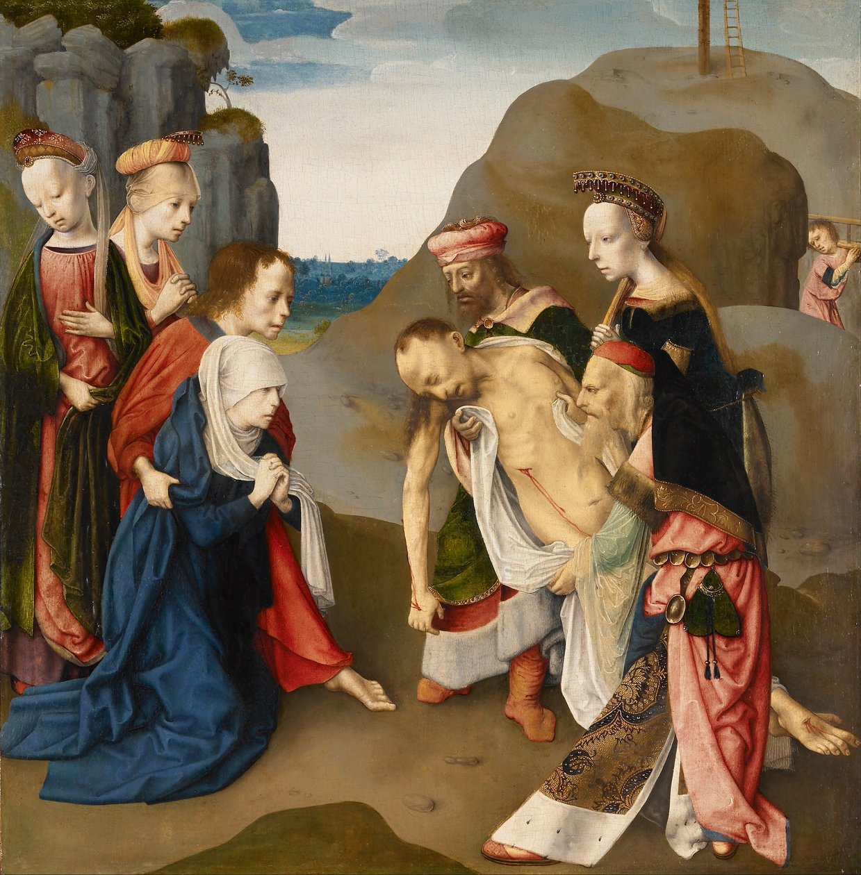 Lamentation over the Dead Christ av Master of the Virgo Inter Virgines