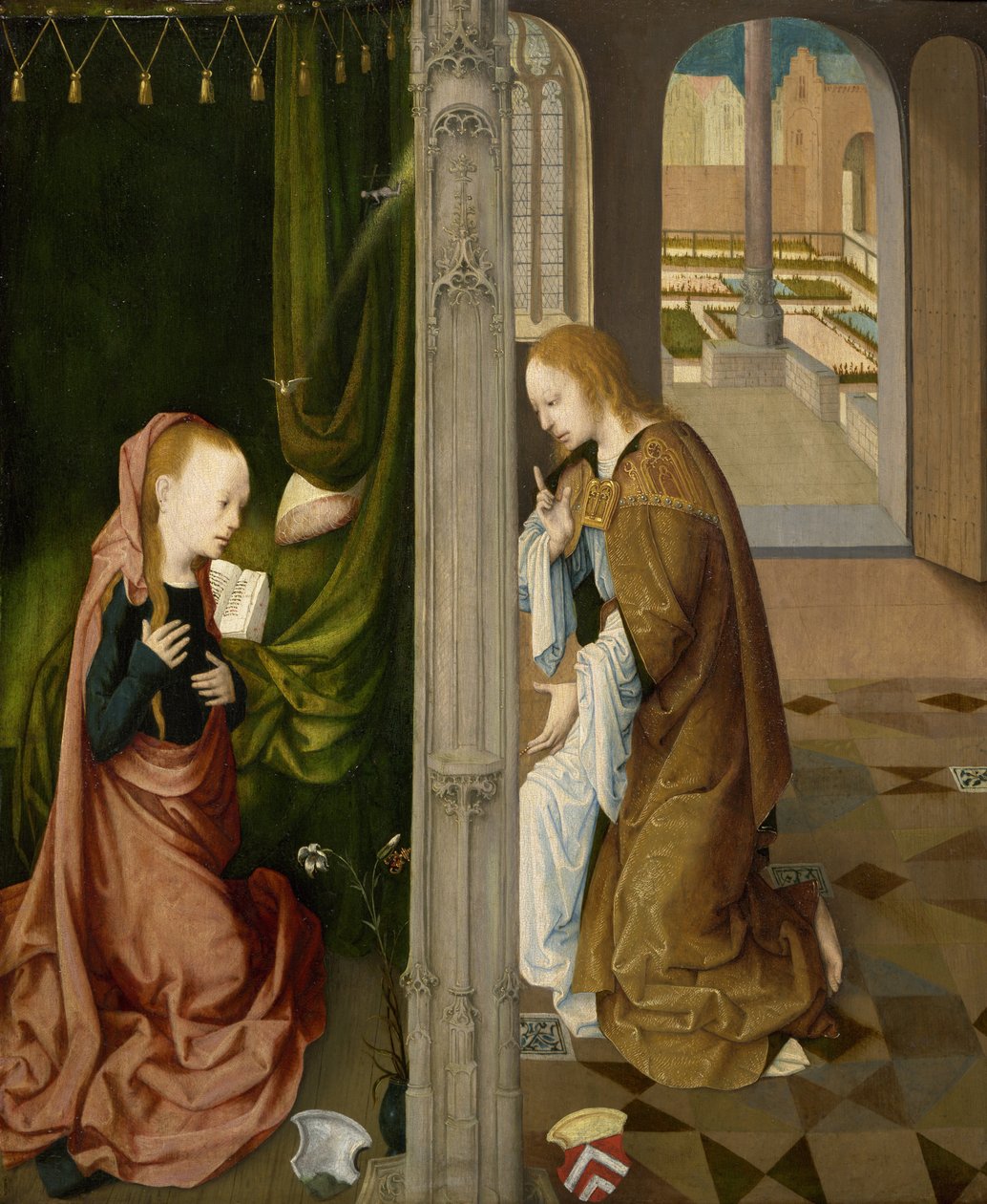 The Annunciation av Master of the Virgo Inter Virgines