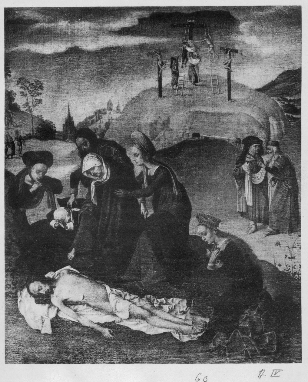 Lamentation av Master of the Virgo Inter Virgines