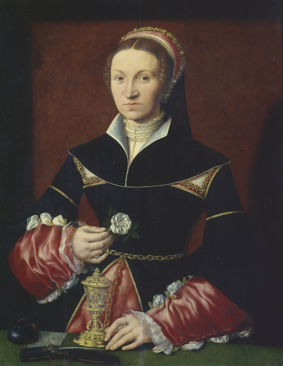 Porträtt av en dam, 1536 av Master A.W.