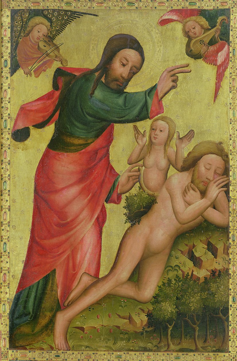 The Creation of Eva, en panel från Grabower Altaret, St Petris Högaltar i Hamburg (se även 153621) av Master Bertram of Minden