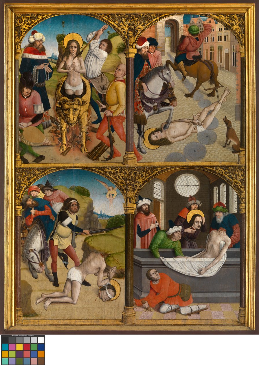 The Legend of St. George, ca 1500-10 (olja på panel) av Master Bruges