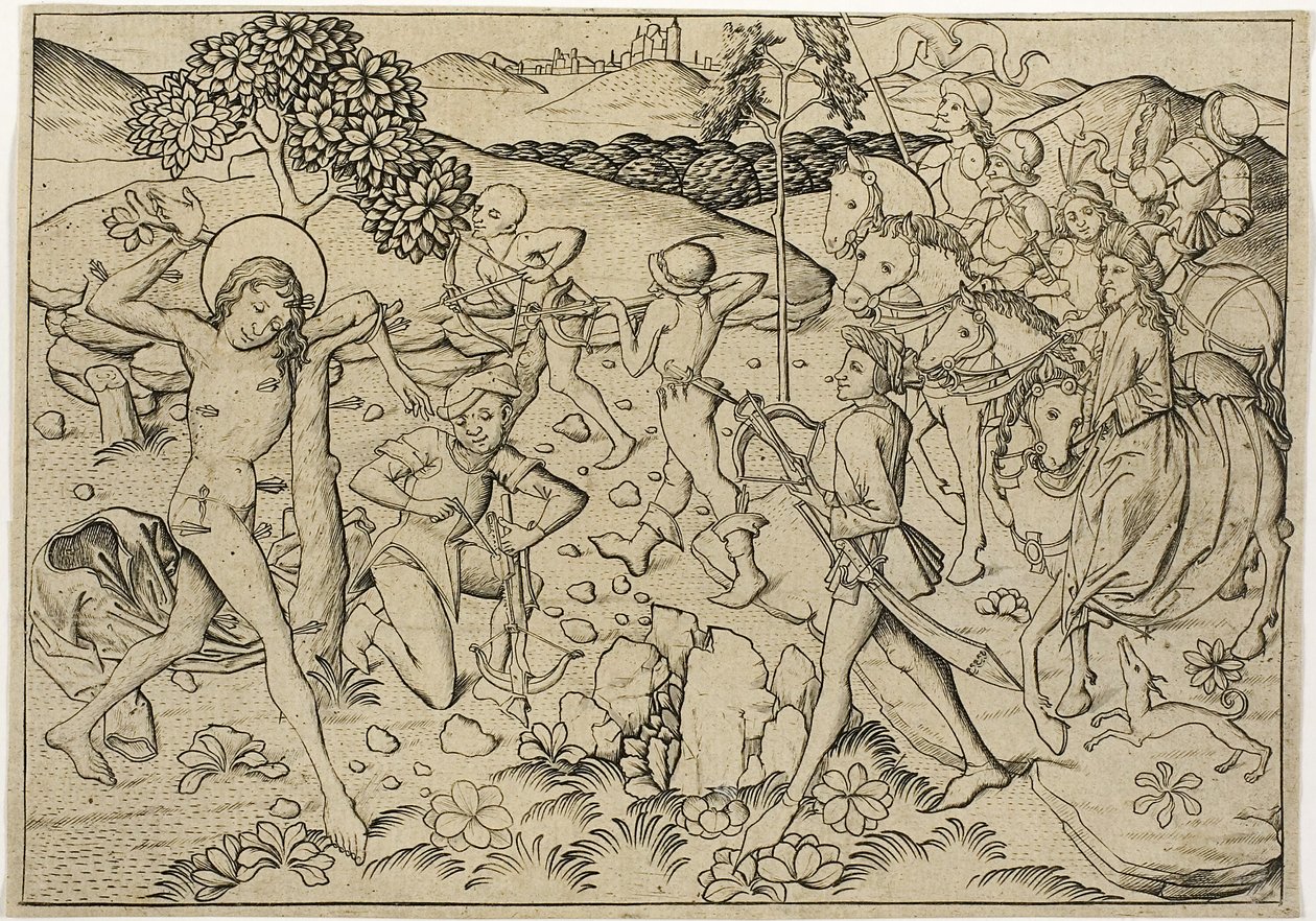 Sankt Sebastians martyrskap av Master E.S.