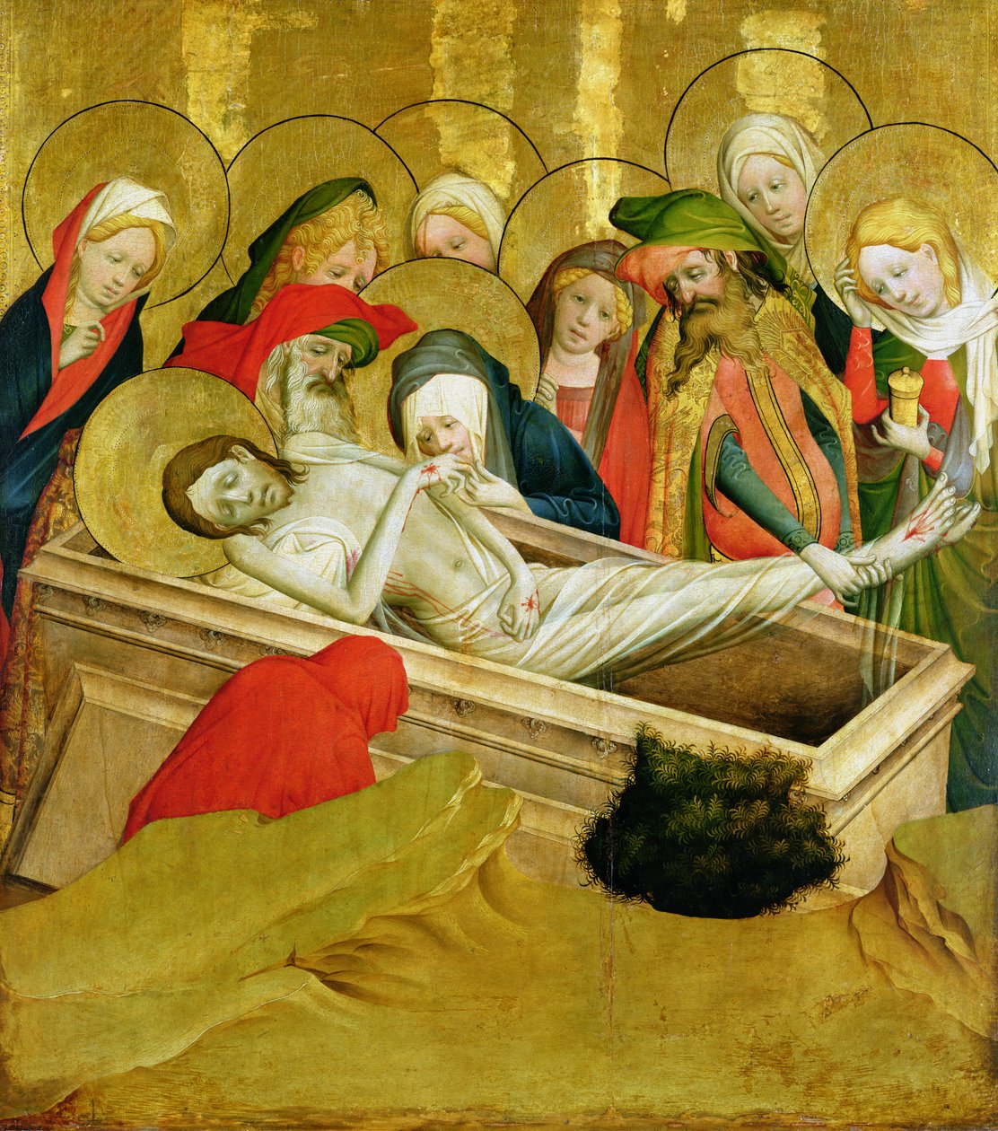 Gravläggningen, panel från St. Thomas-altaret från St. John