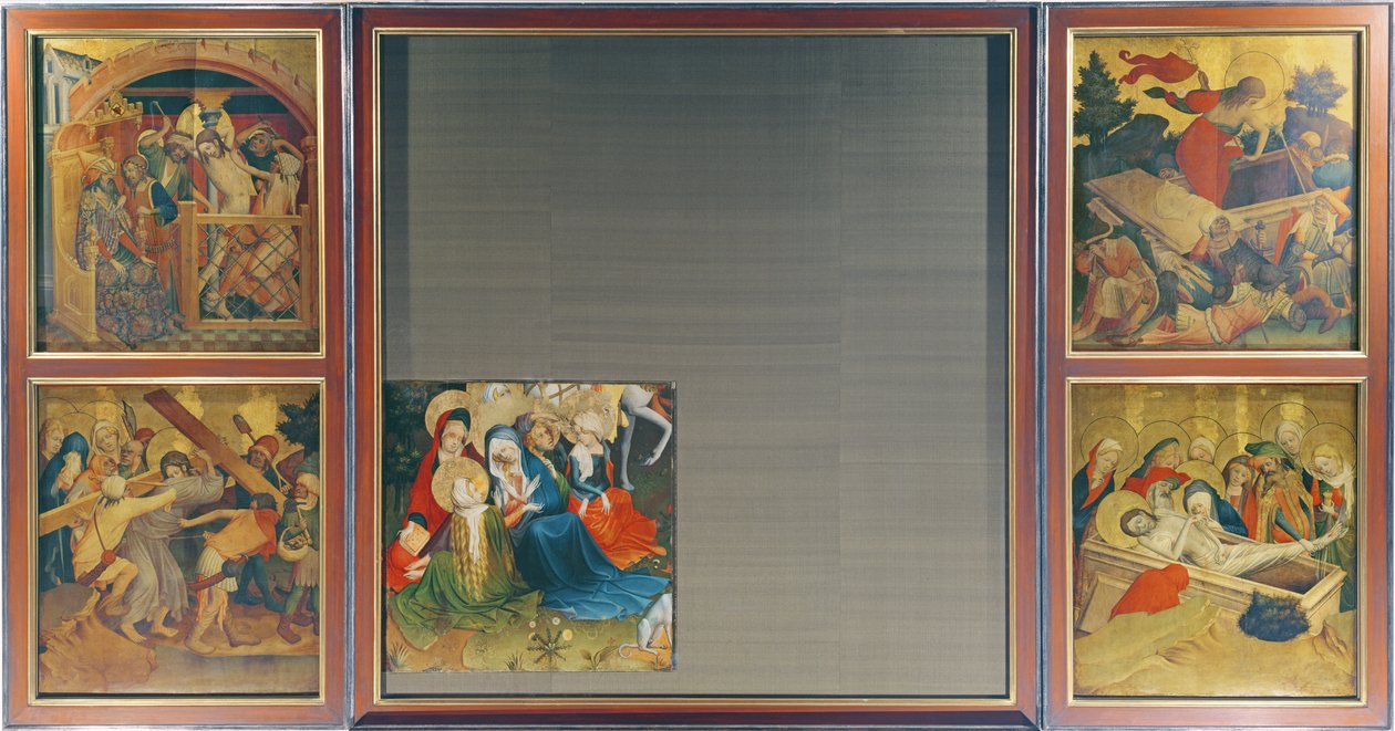 Thomasaltaret från Johanneskyrkan, Hamburg, började 1424 (tempera och olja på panel) av Master Francke