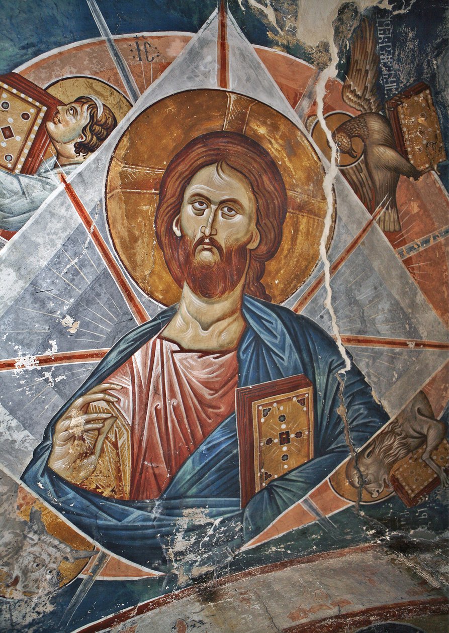 Salvator Mundi Världens frälsare, 1300-talet av Master Gerasime