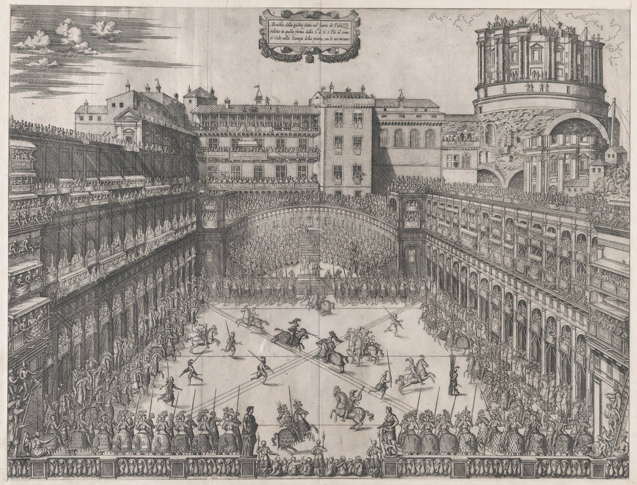 Mirror of Roman Magnificence: Vatikanturneringen, 1565., 1565. av Master HCB