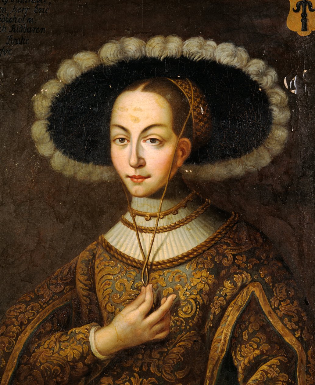 Portrait of Margareta Eriksdotter Vasa 1497-1536, sister of king Gustav I of Sweden. av Master Hillebrandt