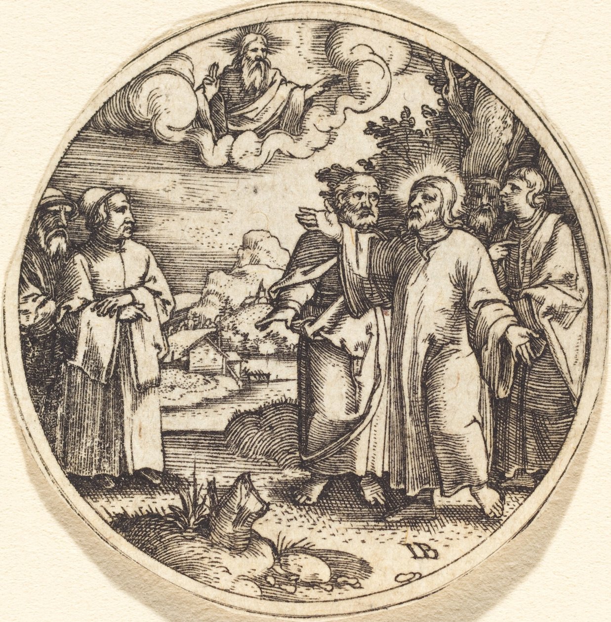Kristus med tre av sina apostlar av Master IB