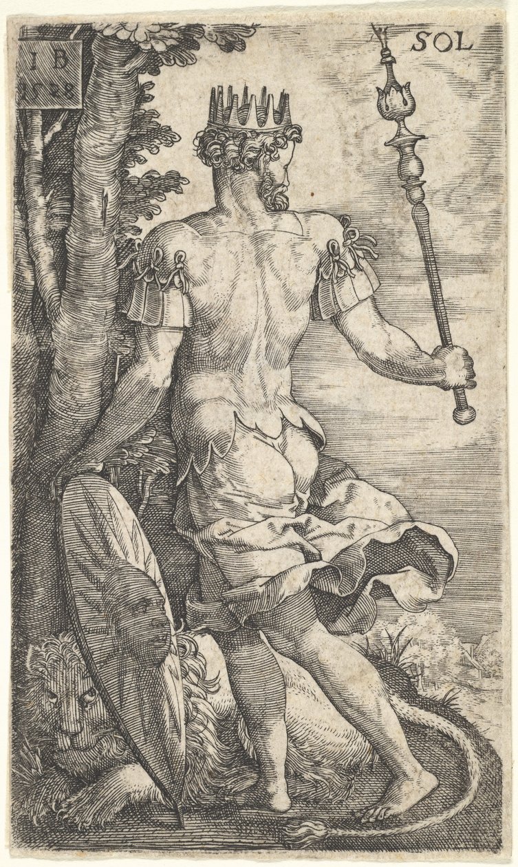 Sol från The Gods Who Preside Over the Planets, 1528. av Master I.B.