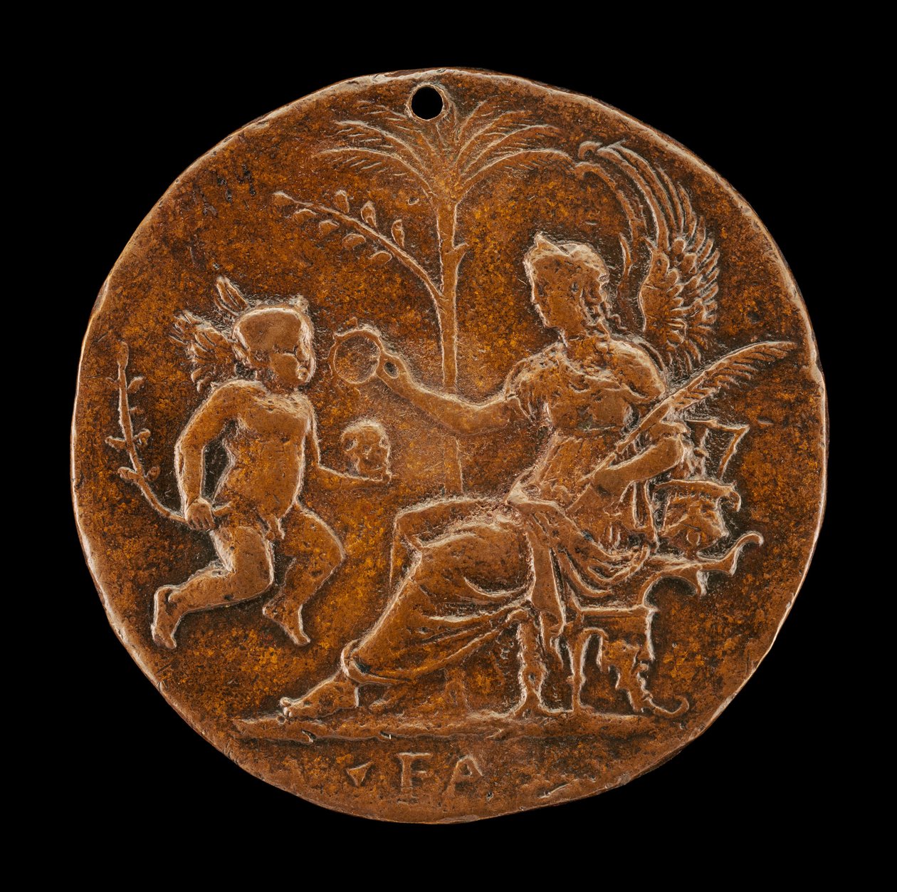 Allegorisk scen [omvänd], 1500-talet. av Master I.S.A.