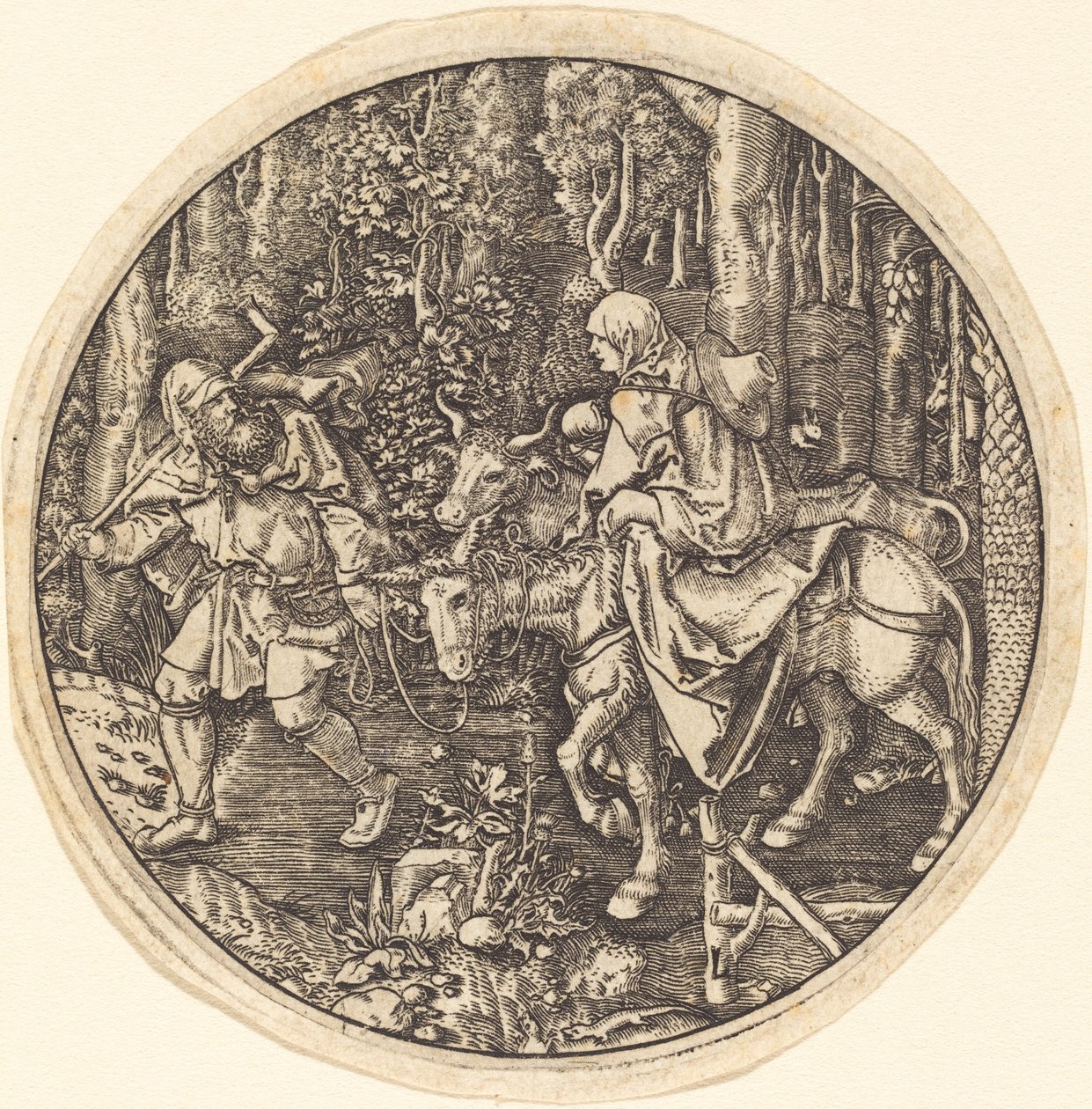 Flygningen till Egypten av Master L after Albrecht Dürer