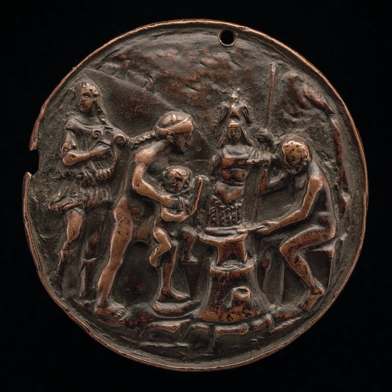 Apollo, Venus, Mars och Vulcan, ca 1500. av Master M.C.
