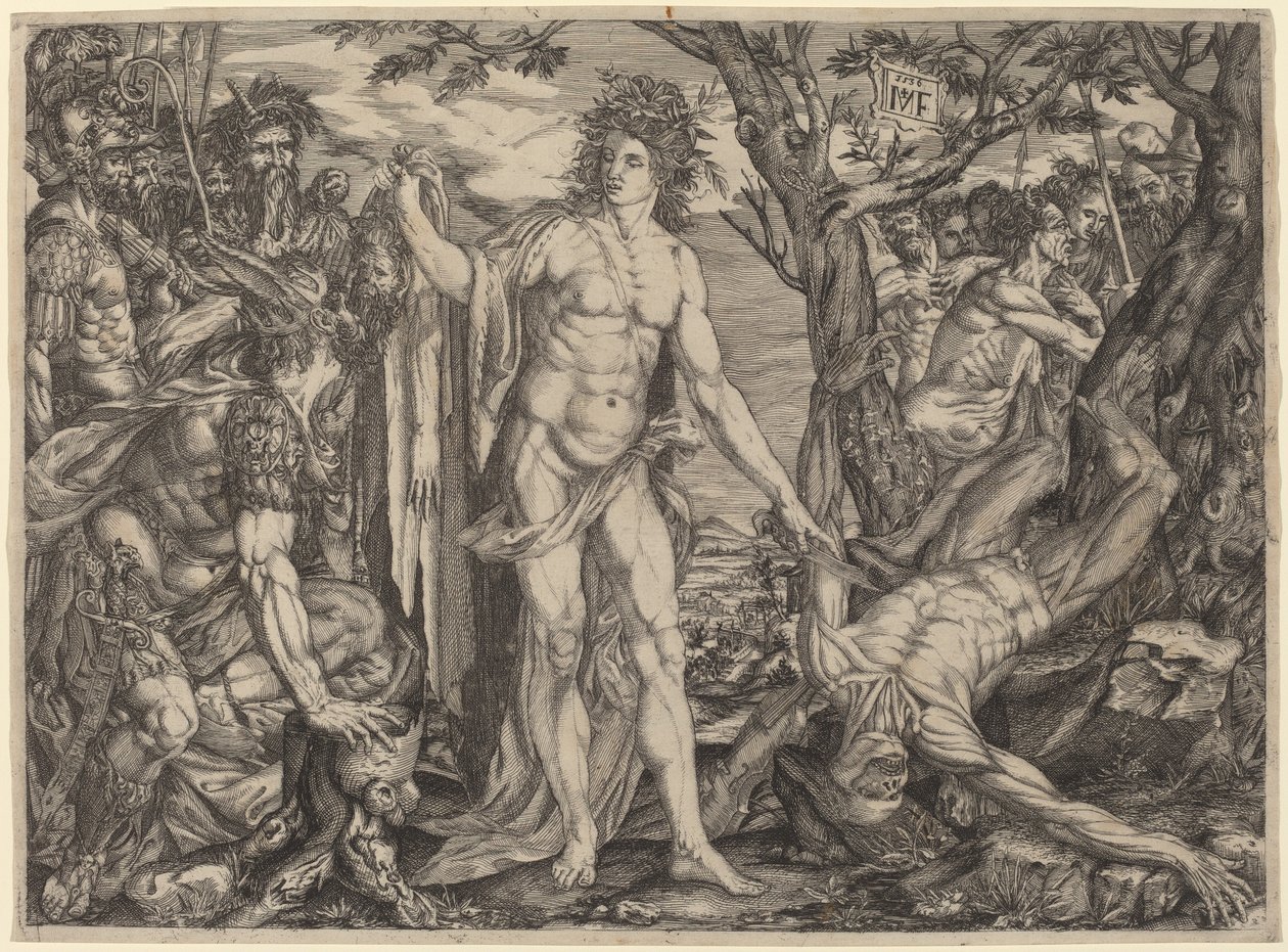 Apollo och Marsyas av Master MF