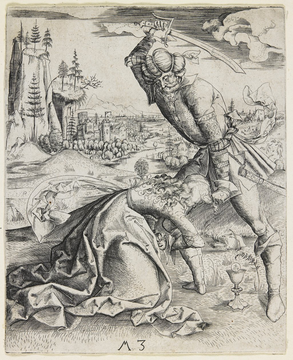 Halshuggning av Saint Barbara, ca. 1501 av Master MZ