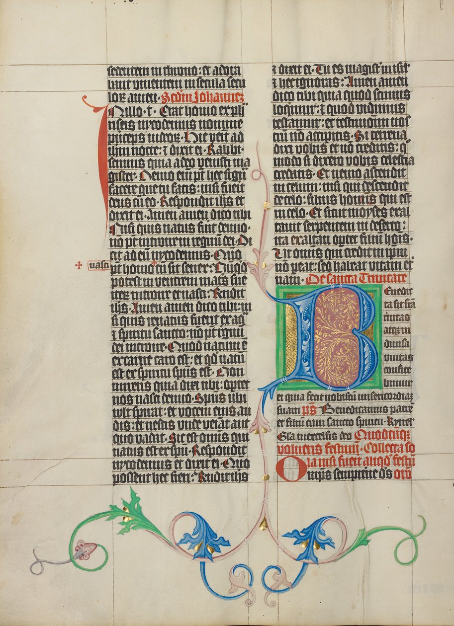 Dekorerad initial B av Master Michael