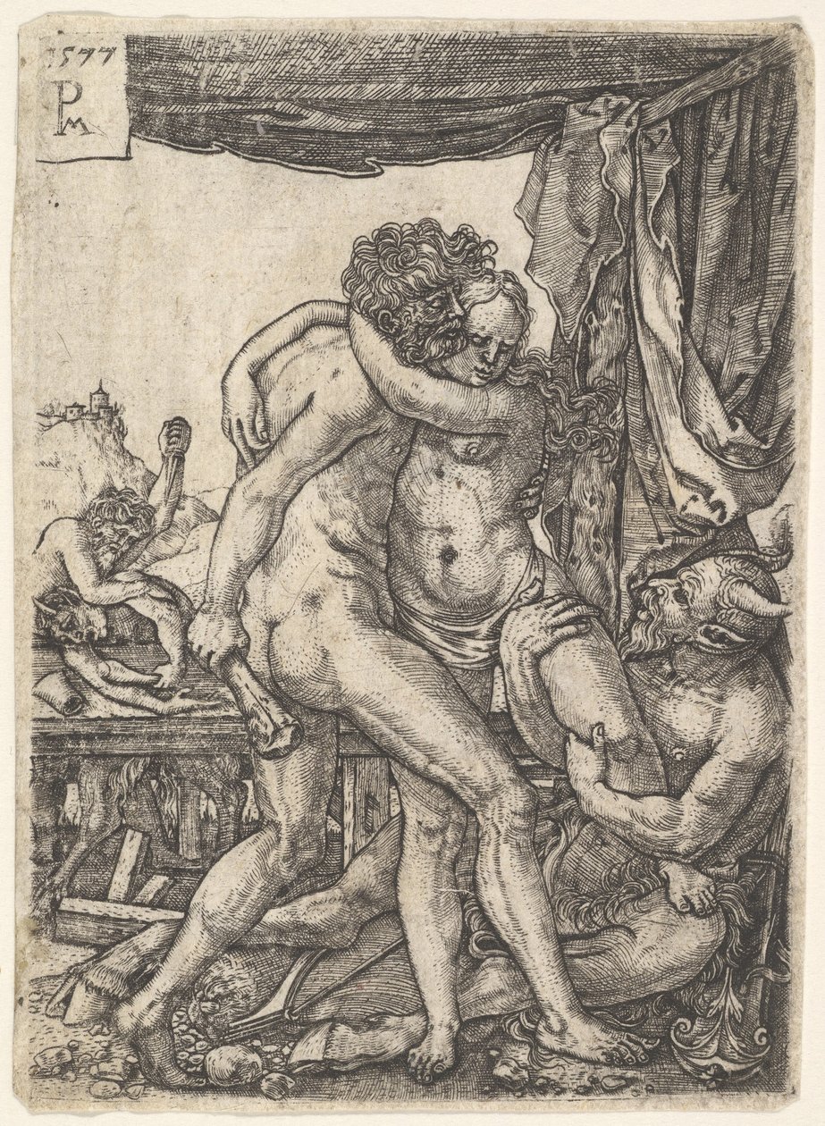 Hercules kämpar mot kentaurerna, 1577. av Master PM
