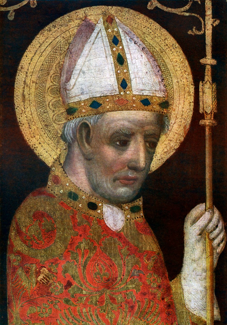 St Adalbert, detalj, efter 1370 1955 av Master Theodoric