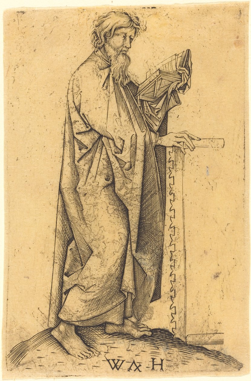Aposteln Simon av Master WH after Martin Schongauer