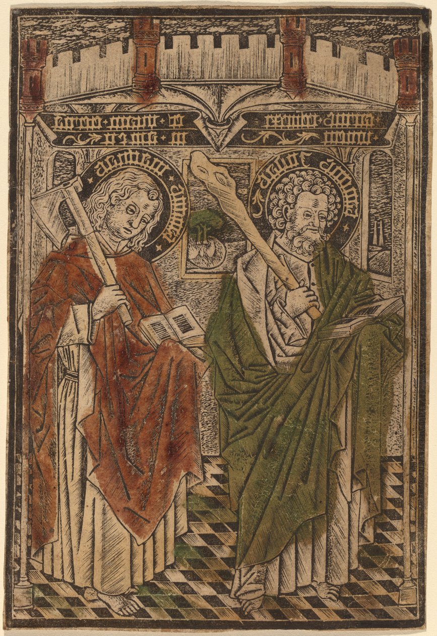 Saint Matthias och Saint Jude med artiklar från Credo av Master d