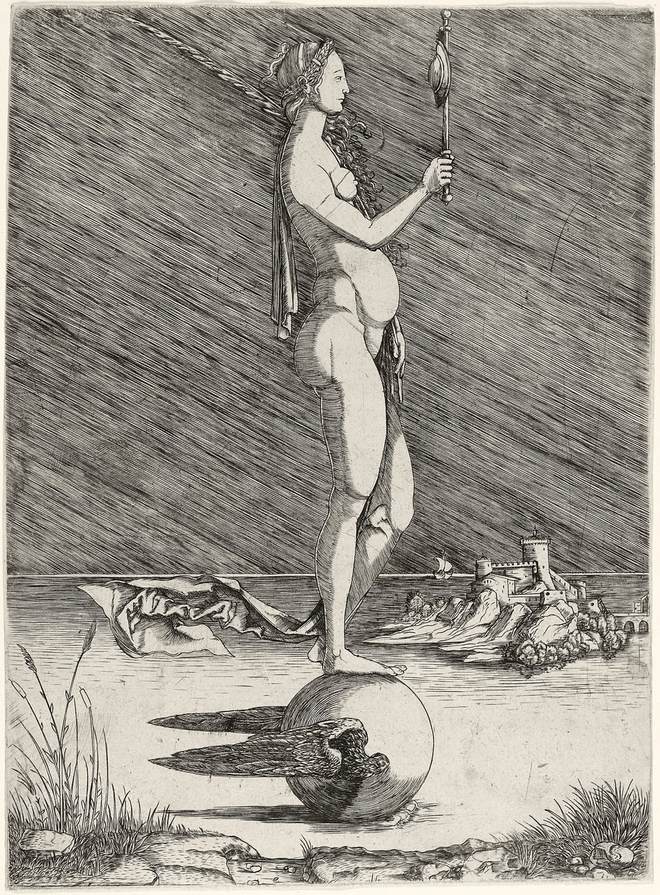 Fortune Sailing on a Winged Globe, c.1510-15 av Master of 1515