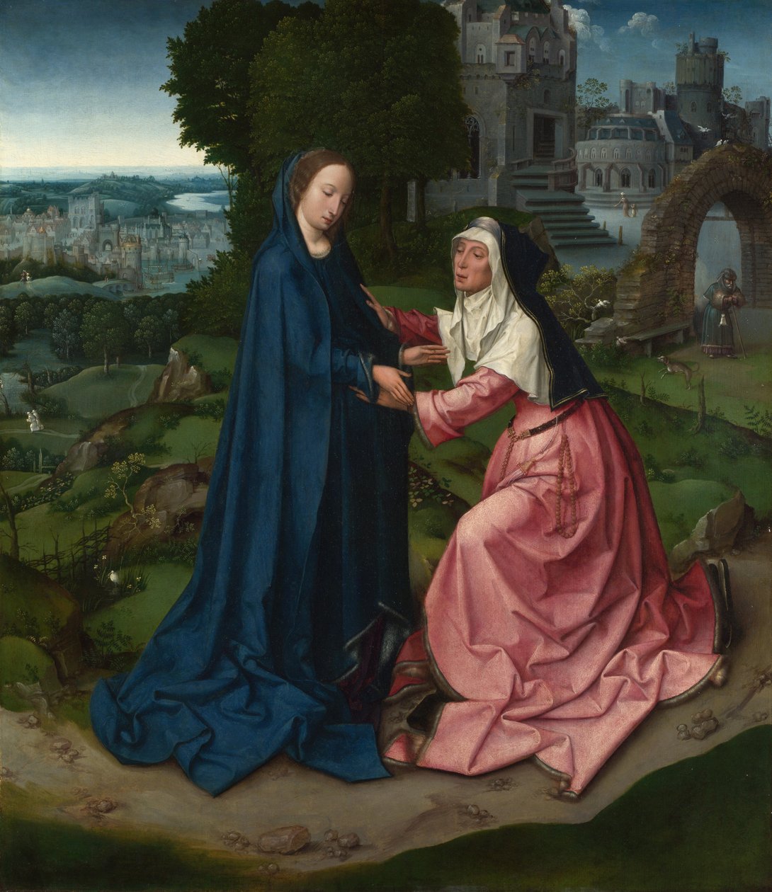 Jungfruns besök till Saint Elizabeth. Panel från en altartavla, ca 1515 av Master of 1518