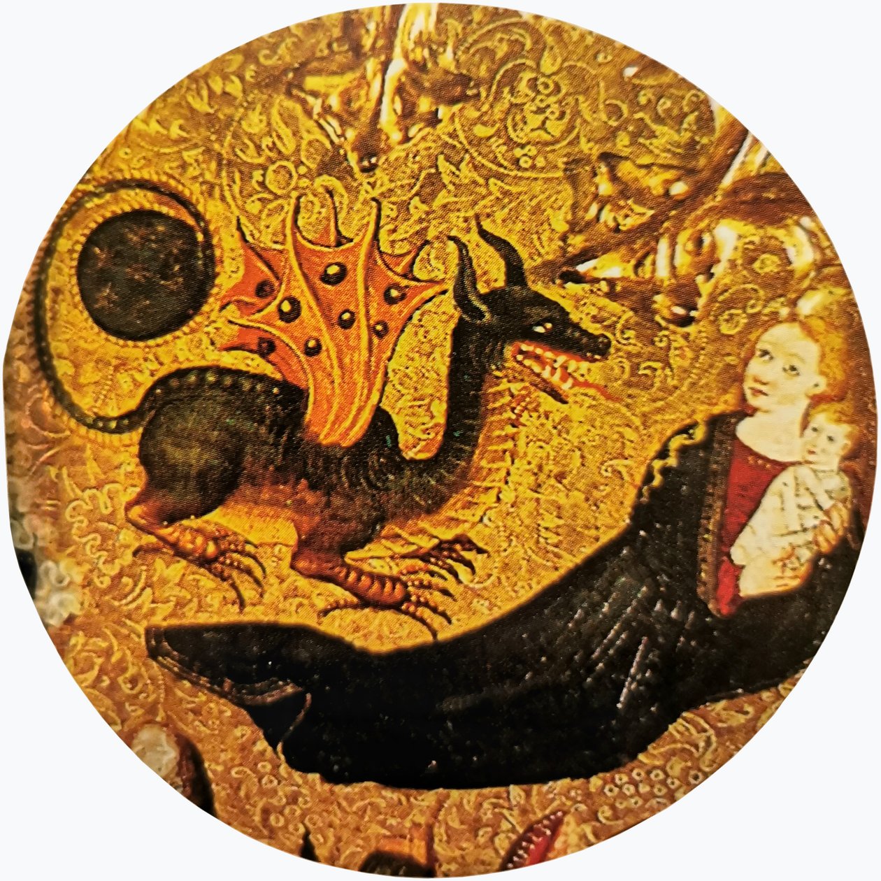Johannes evangelistens dröm på Patmos av Master of Aiguatèbia