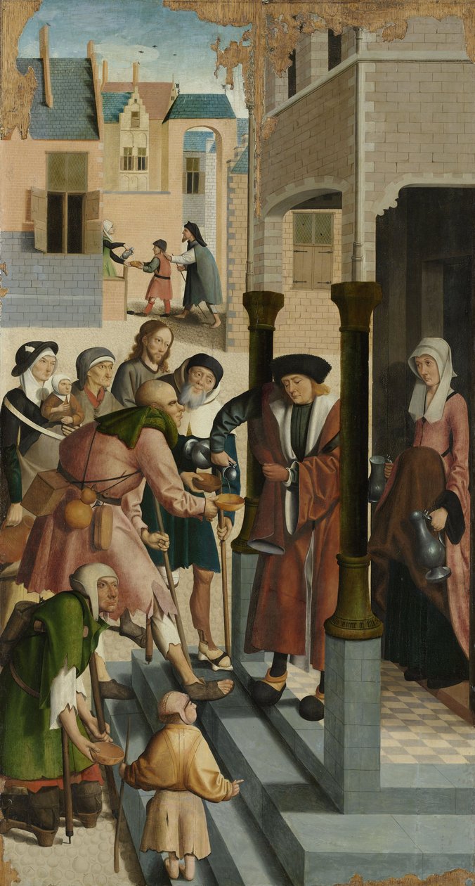 Barmhärtighetens sju verk,: Ge dryck åt den törstiga, 1504 av Master of Alkmaar