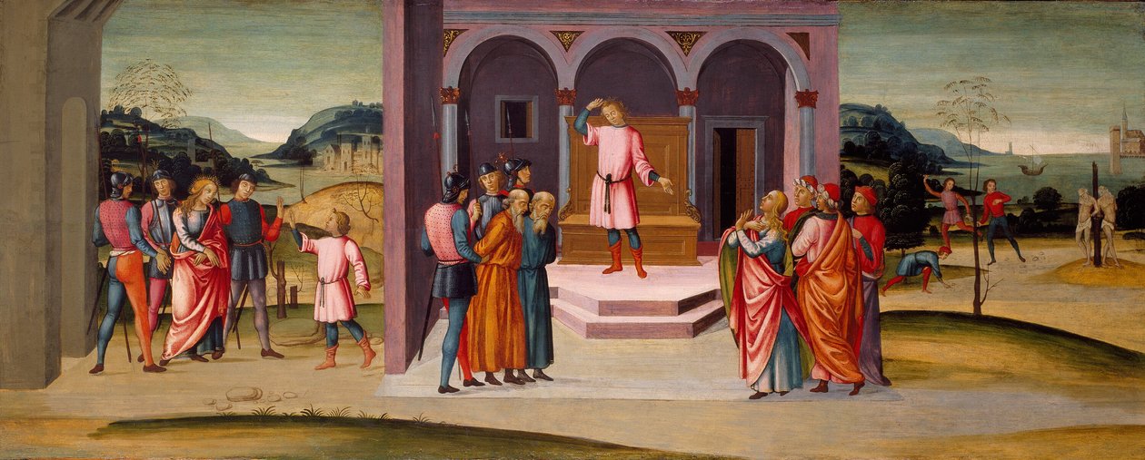 Daniel som räddar Susanna, Daniels dom och avrättningen av de äldste av Master of Apollo and Daphne
