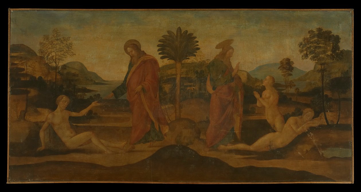 Skapelsen av Adam och Eva av Master of Apollo and Daphne